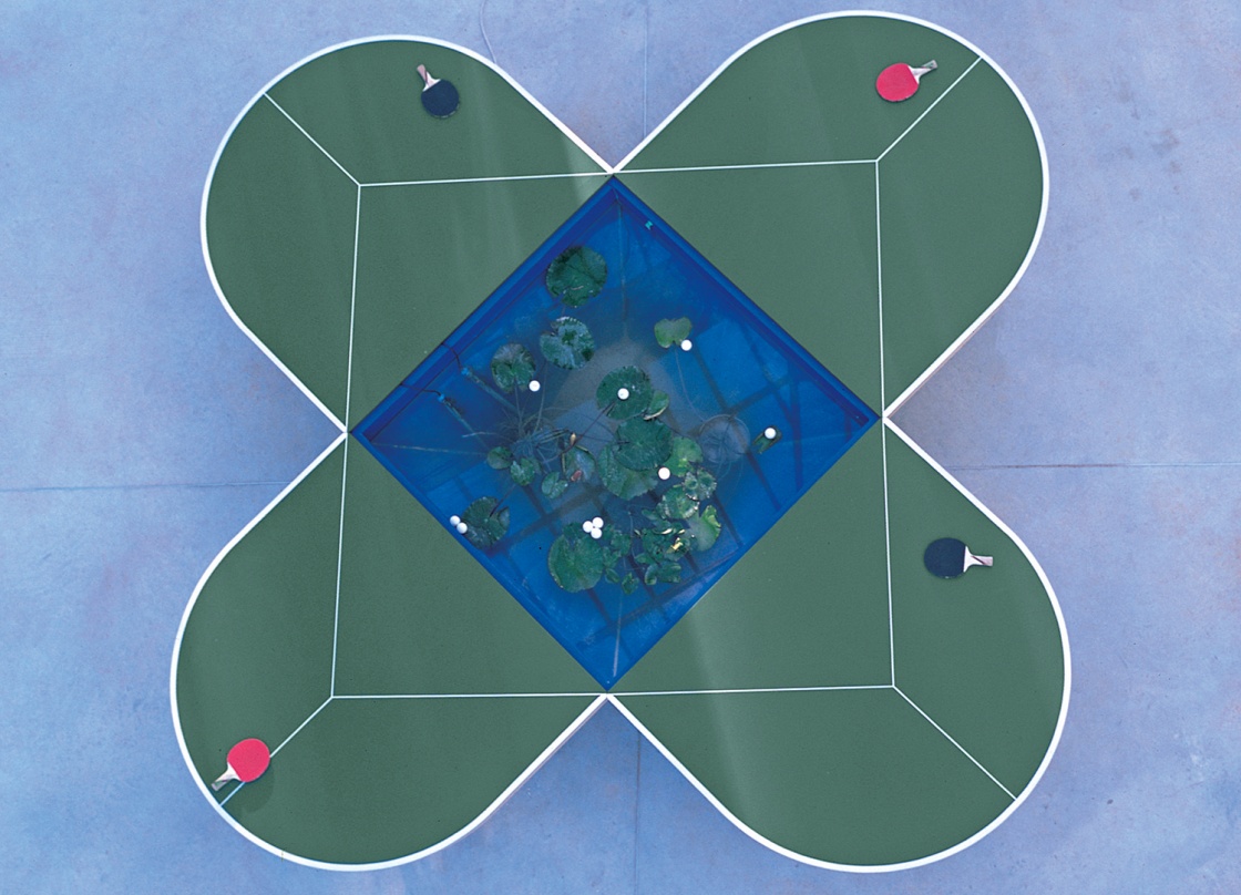 Gabriel Orozco, Ping Pond Table (Mesa de ping-pong con estanque)