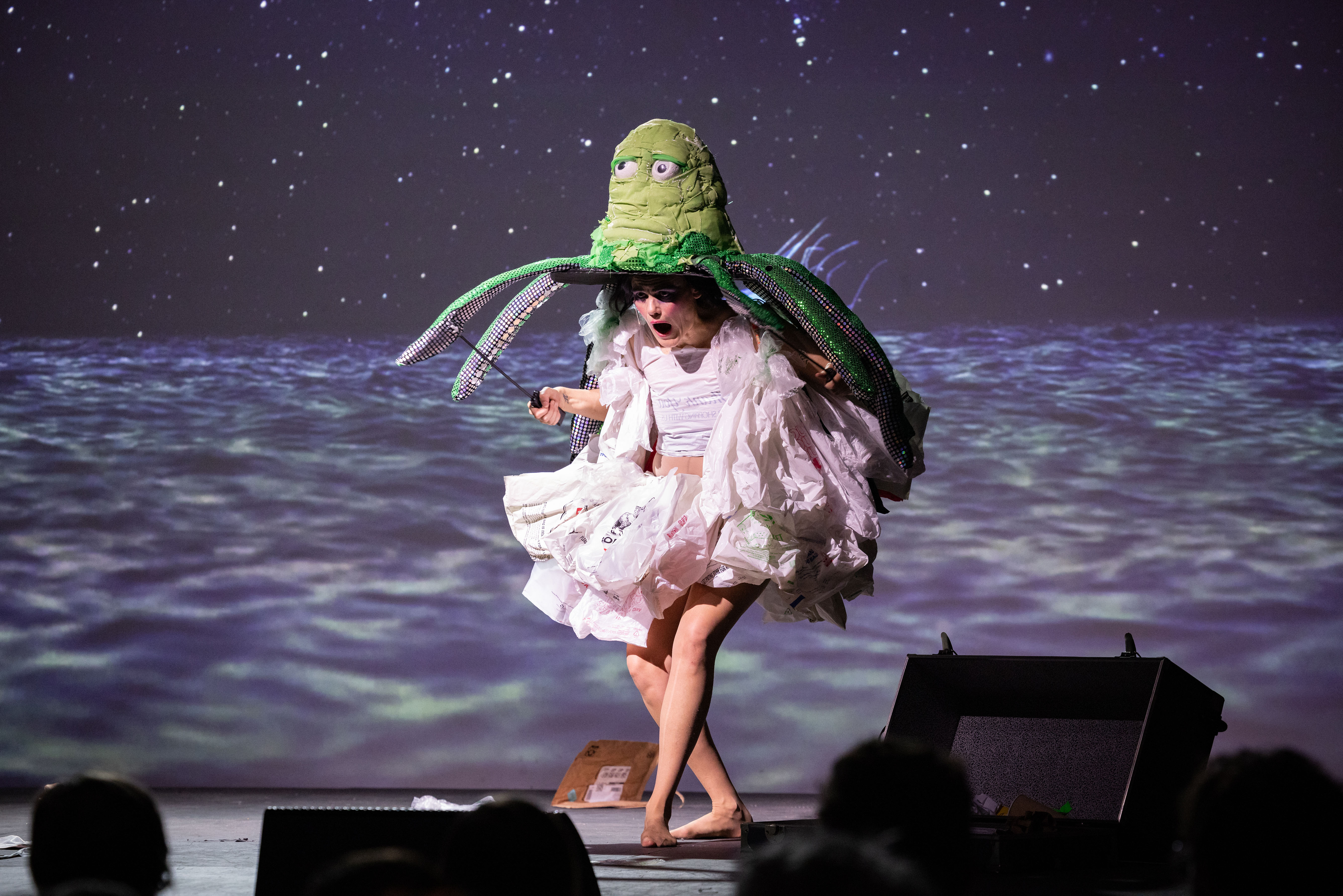 Dynasty Handbag,&nbsp;Titanic Depression, (2023). Performance documentation from Pioneer Works, Photo by Walter Wlodarczyk. Performer: Jibz Cameron.